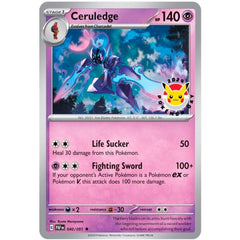Pokemon TCG: Ceruledge Pokemon Day 2024 Stamped Promo Card 040/091 Card Game Pokemon