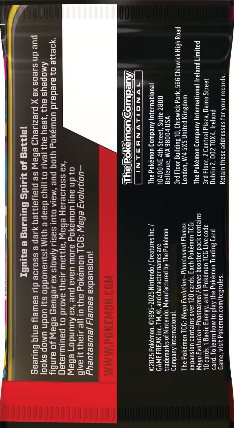 Pokemon TCG: Mega Evolution - Phantasmal Flames Booster Box - 36 Packs Card Game Pokemon