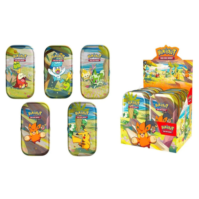 Pokemon TCG: Paldea Friends Mini Tin - Display Case - Pack of 10 Card Game Pokemon