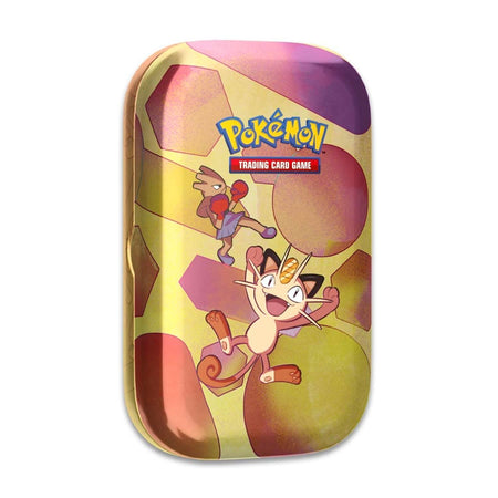 Pokémon TCG: Scarlet & Violet - 151 Mini Tin: Meowth & Hitmonchan - 2 Booster Packs Card Game Pokemon