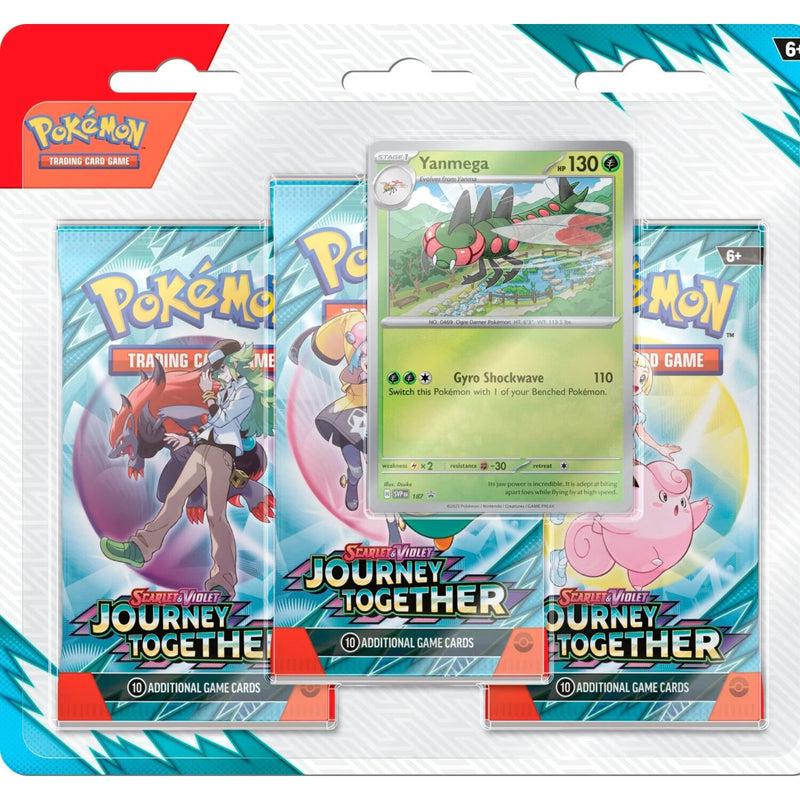 Pokemon TCG: Scarlet & Violet - Journey Together Yanmega - 3 Booster Pack Blister Card Game Pokemon