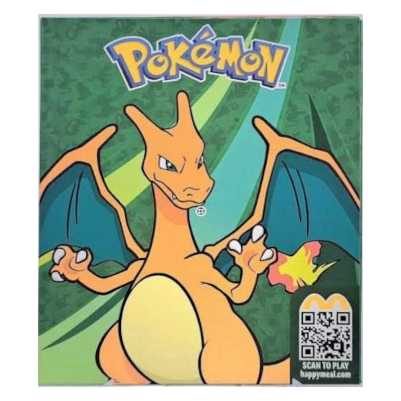 Pokemon x McDonald's Happy Meal Toy 2025 - Charizard Sticker Activity Sheet and Booster Pack Card Game Pokemon