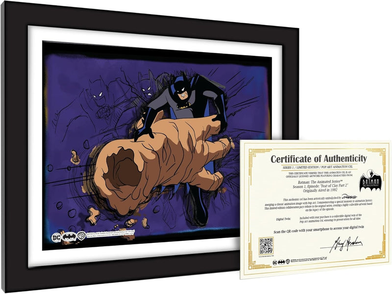 Pop Art: Batman: The Animated Series Animation Cel Scene - Batman Feat of Clay Memorabilia DC Collectibles