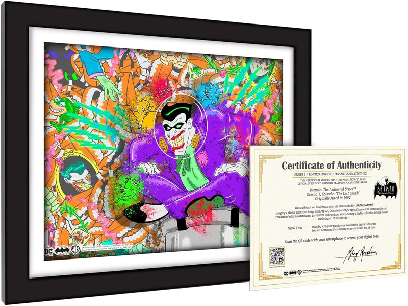 Pop Art: Batman: The Animated Series Animation Cel Scene - Joker The Last Laugh Memorabilia DC Collectibles