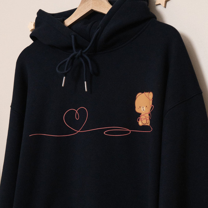 Milk Mocha Bear: Red String Hoodie - Mocha Hoodies Milk Mocha Bear