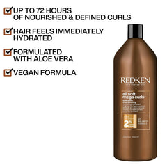 Redken All Soft Mega Curls Shampoo 1 L (33.8 fl oz) Shampoo Redken