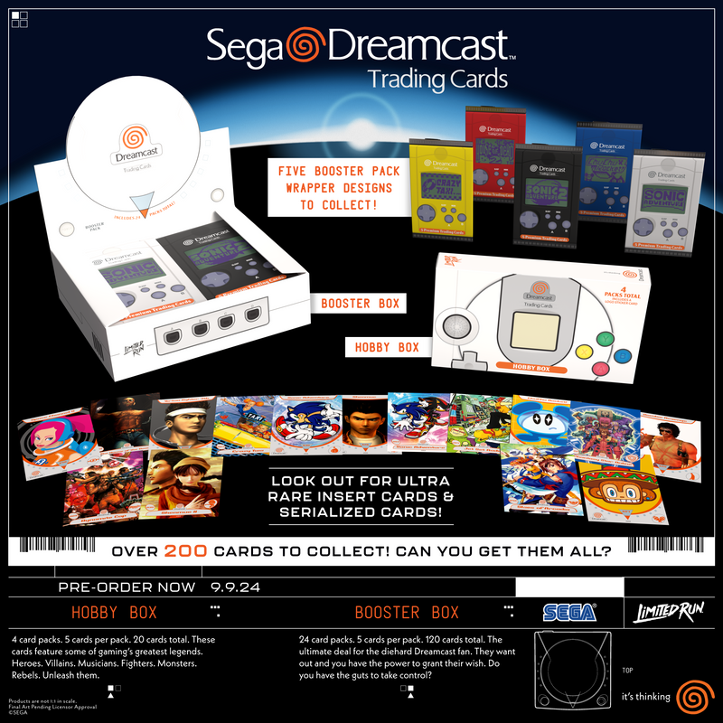 Sega Dreamcast Trading Cards Booster Box - 24 Packs Card Game Limited Run Games