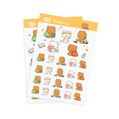 Milk Mocha Bear: Self-Care Planner Sticker Sheets Decorative Stickers Milk Mocha Bear