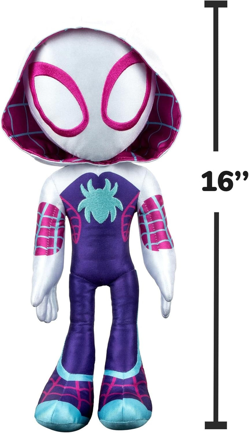 Spidey and His Amazing Friends: My Friend Ghost-Spider - 16” Plush Toys & Games Jazwares