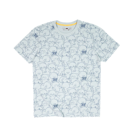 Giordano X Milk Mocha Bear: Daily Life Collage (Blue) T-Shirts Milk Mocha Bear