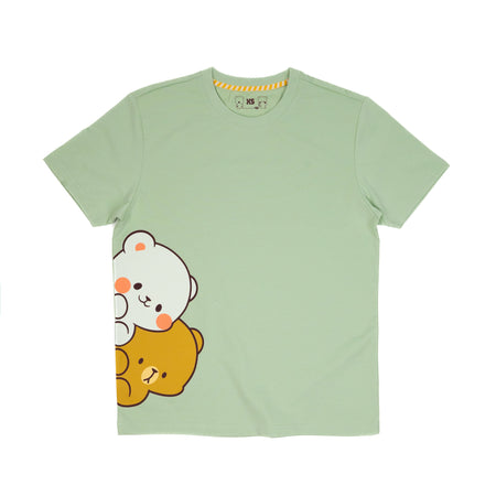 Giordano X Milk Mocha Bear: Side Peek-a-Boo T-Shirts Milk Mocha Bear