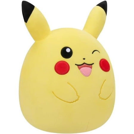Squishmallow Pokemon Winking Pikachu Plush - 10" Memorabilia Jazwares