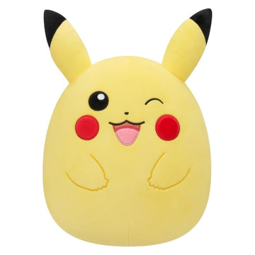 Squishmallow Pokemon Winking Pikachu Plush - 10" Memorabilia Jazwares