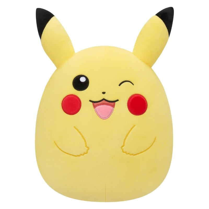 Squishmallow Pokemon Winking Pikachu Plush - 10" Memorabilia Jazwares