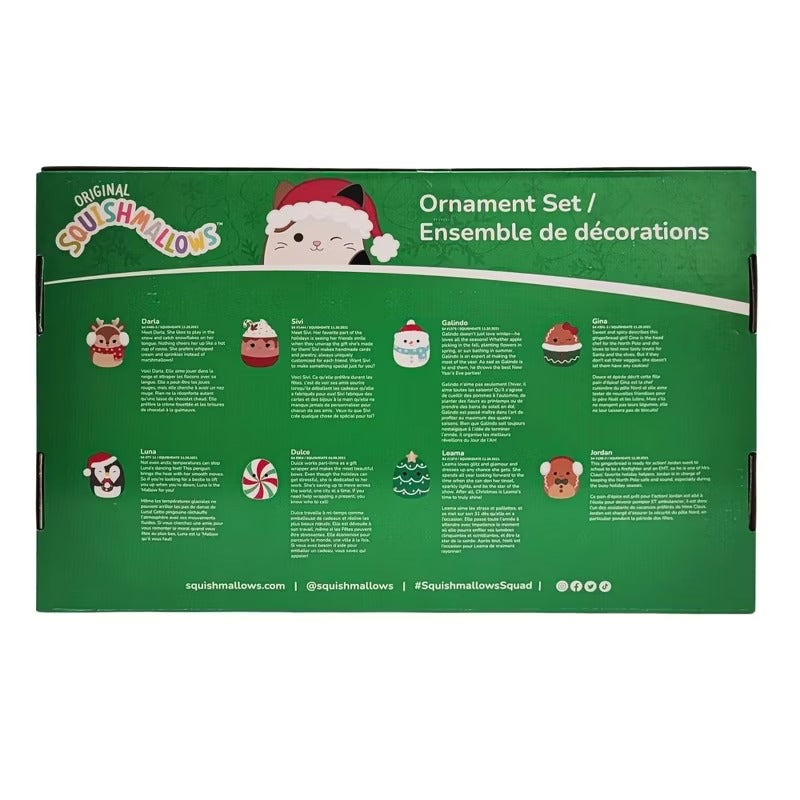 Squishmallows: 8-Pack Holiday Ornament 2023 Set Toys & Games Kellytoy