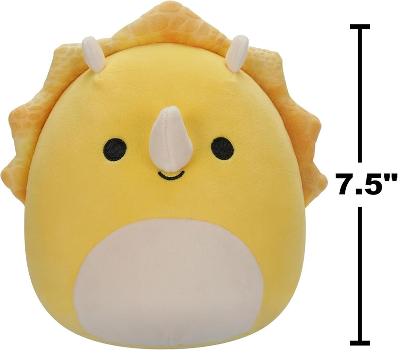 Squishmallows: Lancaster the Yellow Triceratops - 7.5" Plush Toys & Games Jazwares