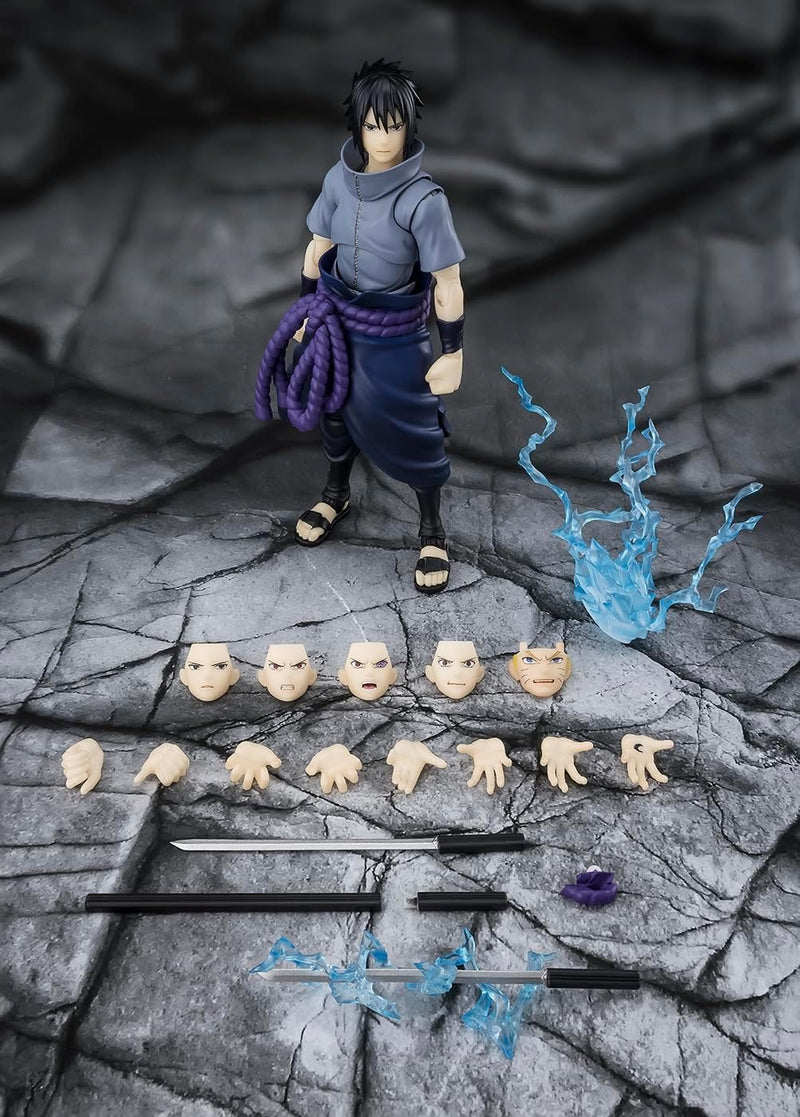 Tamashii Nations: Naruto Shippuden - Sasuke Uchiha Figure Solitary Shinobi Version S.H. Figurarts Toys & Games Bandai Namco