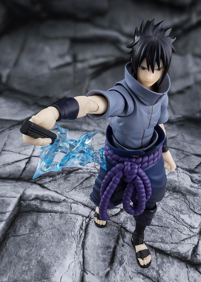 Tamashii Nations: Naruto Shippuden - Sasuke Uchiha Figure Solitary Shinobi Version S.H. Figurarts Toys & Games Bandai Namco