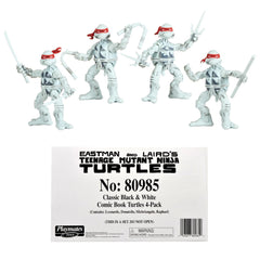 Teenage Mutant Ninja Turtles: 1984 Comic Inspired Black and White Figures - 4 Pack - Leonardo/ Donatello/ Michelangelo/ Raphael Toys & Games Playmates