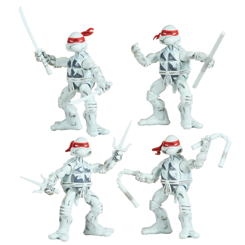Teenage Mutant Ninja Turtles: 1984 Comic Inspired Black and White Figures - 4 Pack - Leonardo/ Donatello/ Michelangelo/ Raphael Toys & Games Playmates