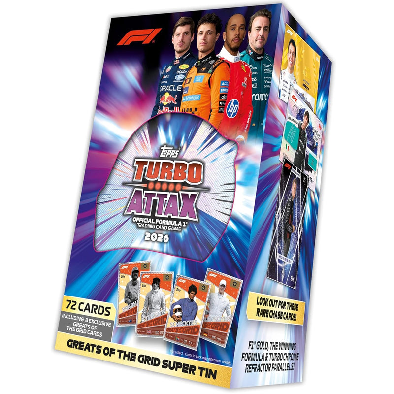 Topps: 2026 Turbo Attax Formula 1 Super Tin (6 Packs)