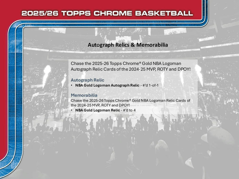 2025-26 Topps Chrome Basketball Mega Box - 7 Packs Sports Cards Topps