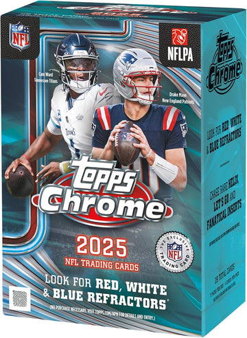 2025 Topps Chrome NFL - Blaster Box (28 Cards) Sports Cards Topps
