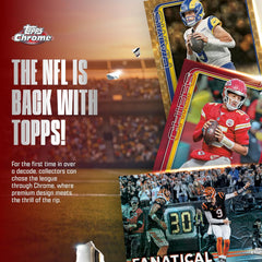 2025 Topps Chrome NFL - Mega Box (42 Cards) Sports Cards Topps