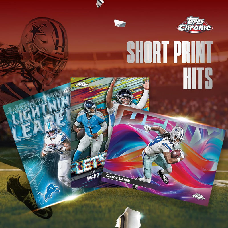 2025 Topps Chrome NFL - Blaster Box (28 Cards) Sports Cards Topps
