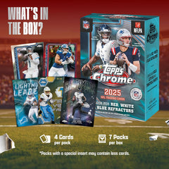 2025 Topps Chrome NFL - Mega Box (42 Cards) Sports Cards Topps