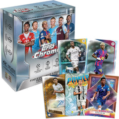 2025-26 Topps Chrome UEFA Club Competitions - Mega Box (7 Packs) Sports Cards Topps