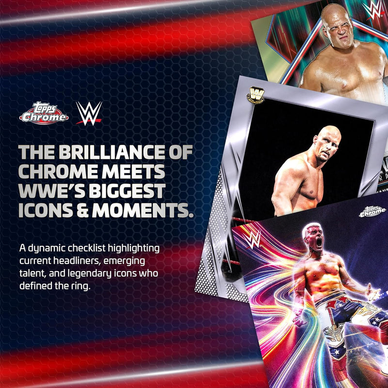 2026 Topps Chrome WWE - Blaster Value Box (28 Cards) Sports Cards Topps