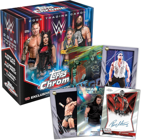 2026 Topps Chrome WWE - Mega Box (6 packs) Sports Cards Topps