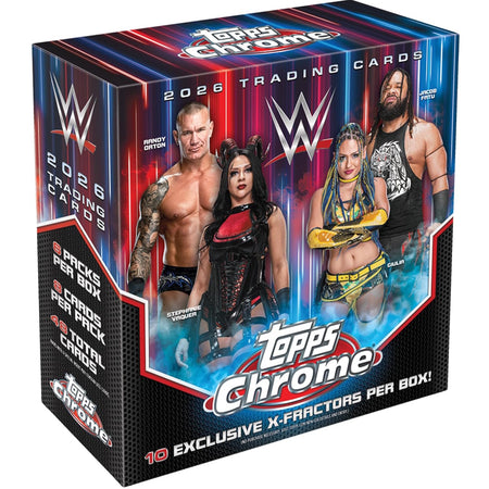 2026 Topps Chrome WWE - Mega Box (6 packs) Sports Cards Topps
