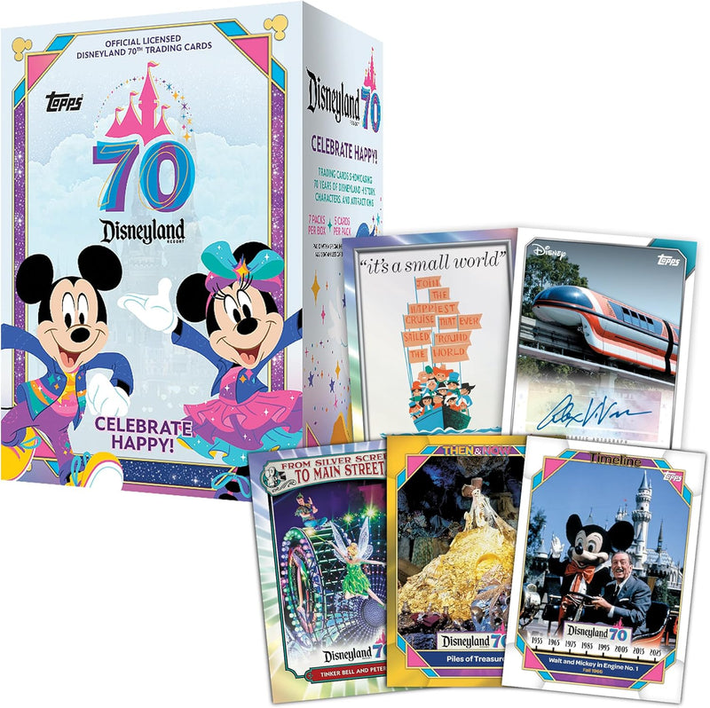 Topps: Disneyland 70th Anniversary Blaster Box (7 Packs) Trading Cards Topps