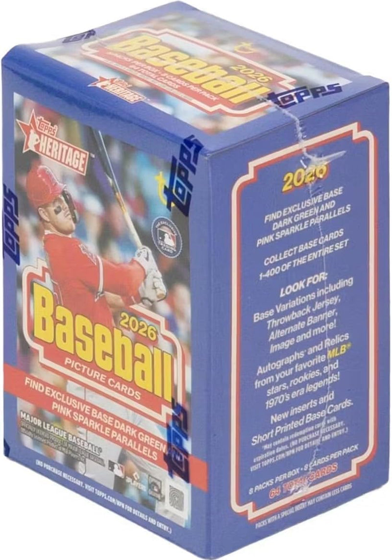 Topps: Heritage Baseball 2026 Blaster Box (8 Packs) Sports Cards Topps
