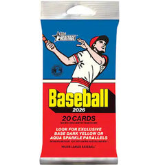 Topps: Heritage Baseball 2026 Fat Pack (20 Cards) Sports Cards Topps