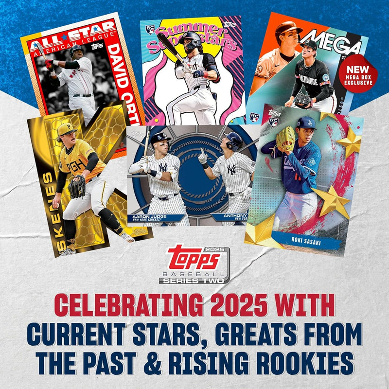 Topps: MLB Baseball Series Two 2 2025 - Mega Box - 16 Booster Packs Card Game Topps
