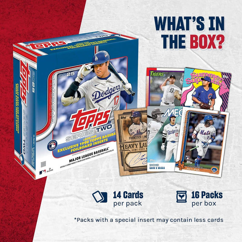 Topps: MLB Baseball Series Two 2 2025 - Mega Box - 16 Booster Packs Card Game Topps