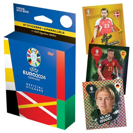 Topps: 2024 Match Attax Euros Sticker Mega Eco Box Toys & Games Topps
