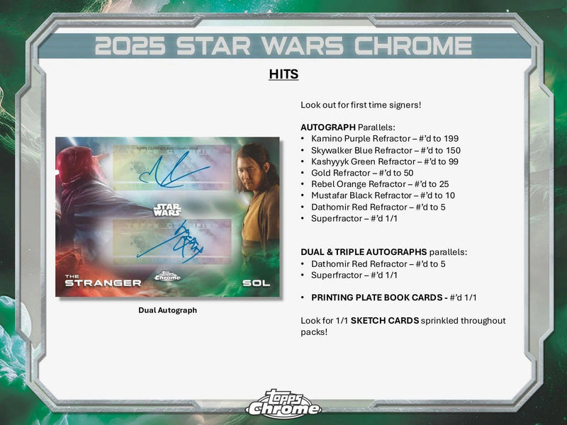 Topps Chrome Star Wars 2025: Blaster Box - 8 Packs Trading Cards Topps