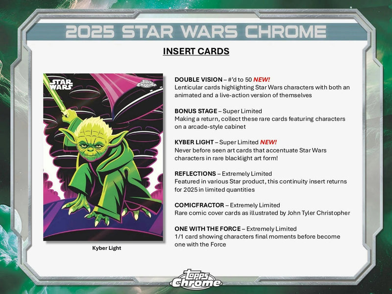 Topps Chrome Star Wars 2025: Blaster Box - 8 Packs Trading Cards Topps