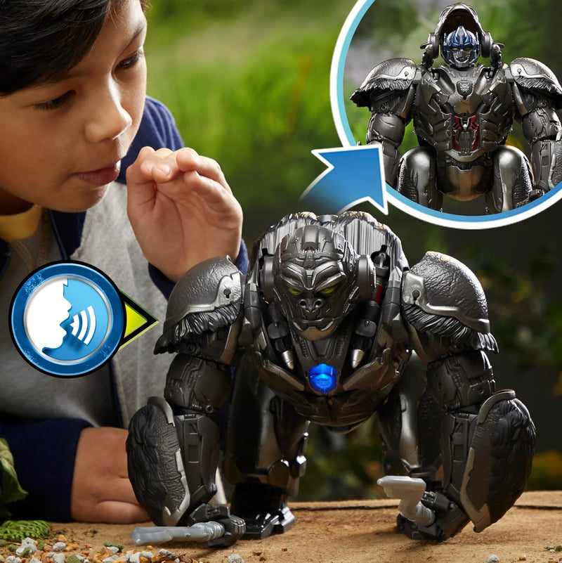 Transformers Rise of the Beasts: Command and Convert Optimus Primal Toys & Games Hasbro