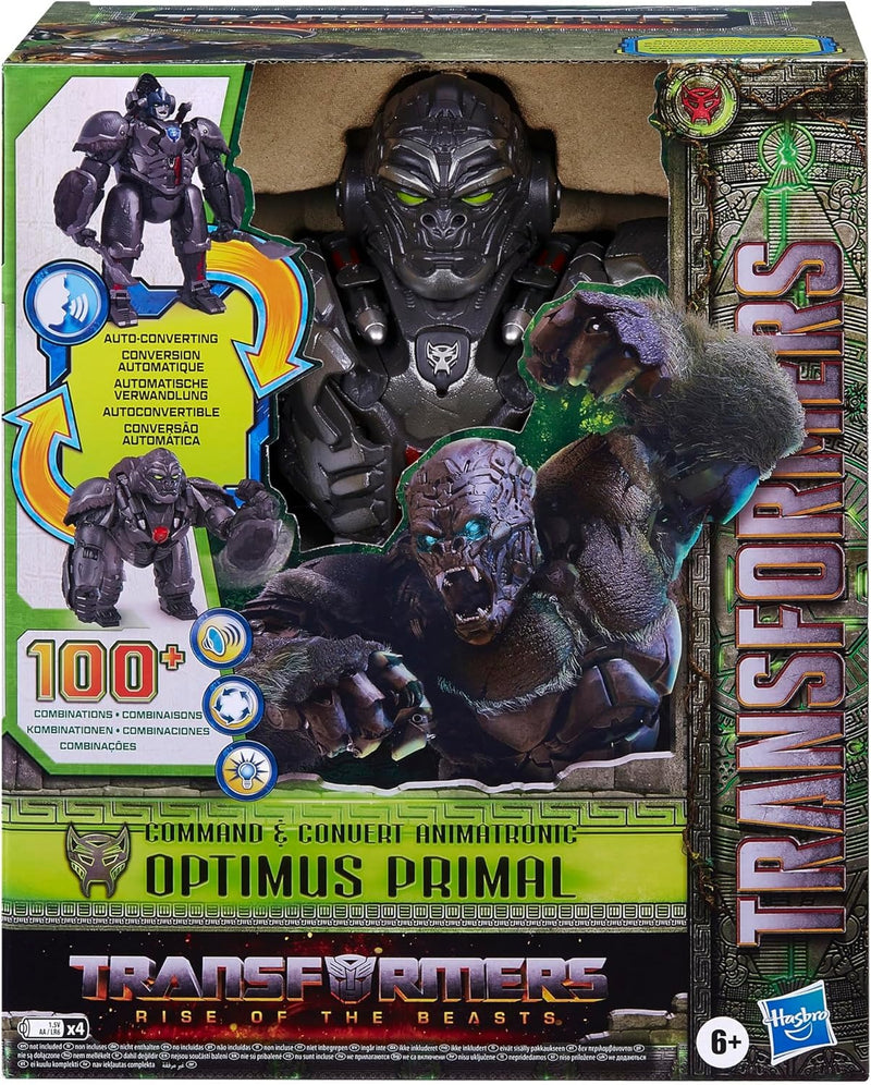 Transformers Rise of the Beasts: Command and Convert Optimus Primal Toys & Games Hasbro