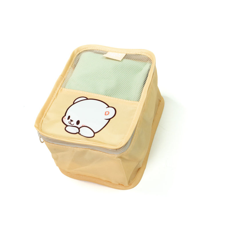 Travel Packing Cubes Set Travel Accessories Milk Mocha Bear