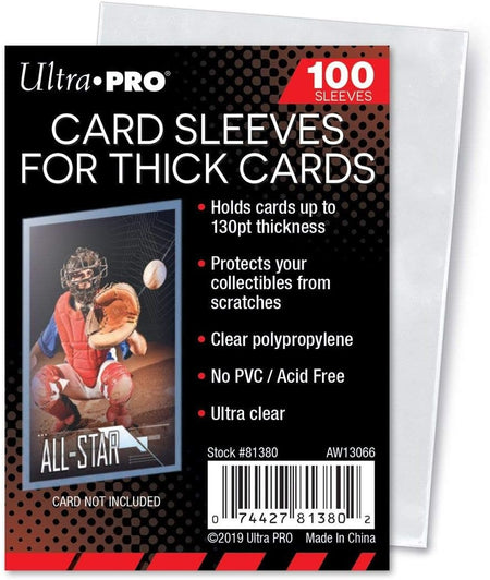 Ultra Pro: Clear Thick Card Sleeves 130PT - 100 Count Card Game Ultra Pro