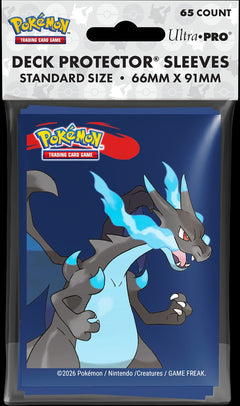 Ultra Pro: Deck Protector Sleeves - Pokemon Mega Charizard X - 65 Count Card Game Accessories Ultra Pro