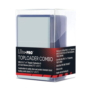 Ultra Pro: Top Loader Box with 25 Sleeves and Top Loaders Card Game Ultra Pro