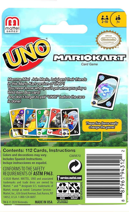 UNO: Mario Kart Board Game Mattel