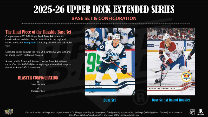 Upper Deck: 2025-26 Extended Series Blaster Box - 4 Packs